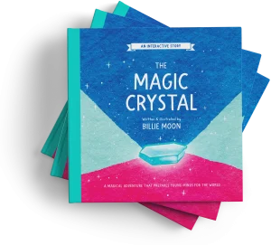 A stack of The Magic Crystal books